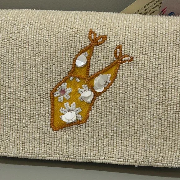 Bikini Swimsuit Beaded Shoulder Bag Handcrafted In India w Charm NWT - Picture 6 of 6